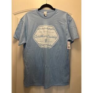 NWT Gildan Women’s Royal Caribbean Crew Neck Casual Graphic Tee Shirt Sz M‎ Blue